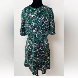 Topshop Dress Size 8 Pink Green Cutout Back Party Girly Wedding Guest Pretty EUC